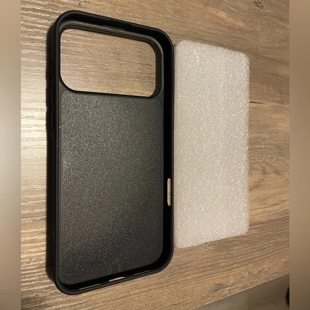 The North Face Beige Card Slot Leather Phone Case with Logo